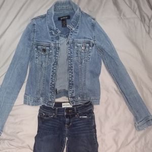 Abercrombie and Finch Blue Jean Jacket And a pair of Jeans. Girls size 10